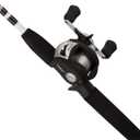 Shakespeare Alpha Medium 6' Low Profile Fishing Rod and Bait Cast Reel Combo (2 Piece),Black, White