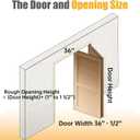 Bifold Closet Door Hardware Kit with 36" Tracks (1 36"), Lashow Complete Set for 2 Doors with Brackets, Pivots & Guide Wheels, for Bi-fold Closet Door Hardware Used.