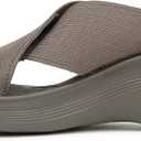 BZees womens DesireSlide Sandal, 6.5, Morel Stretch Fabric