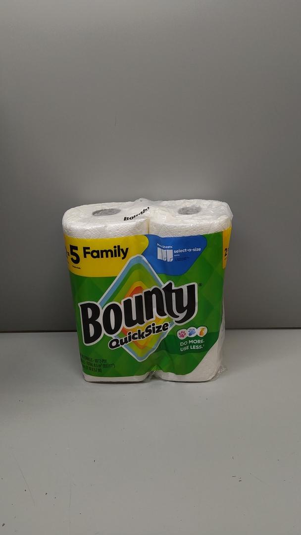 Bounty Quick-Size Paper Towels, White, Family Triple Rolls = 16 Regular Rolls