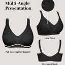 Minimizer Bras for Women Full Coverage No Underwire Plus Size T-Shirt Unlined Bra Black 105E (Black)