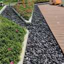 YISZM 40lbs Black Rocks for Landscaping, 2-3 Inch High Polished Pebbles Natural Large River Rocks for Plants, Decorative Stones Garden Outdoor and Indoor DIY Vase Filler Fish Tank Aquariums