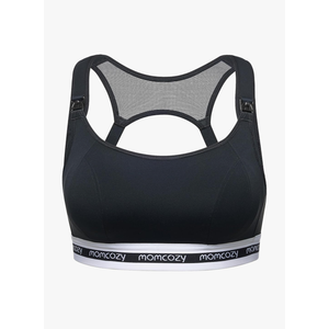 Momcozy Nursing Bras for Breastfeeding, FB011 Low-Impact Nursing Sports Bra Support Maternity Pregnancy Padded Wireless Bra Size 2XL
