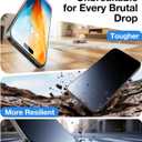 UltraGlass TOP 9H+ Armor for iPhone 16 Pro Max Privacy Screen Protector [NO.1 Military Grade Shatterproof] Privacy Screen iPhone 16 Pro Max Tempered Glass [100% Anti Spy & Longest Durable] 2 Pack