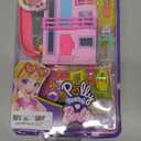 Barbie Polly Pocket Dreamhouse Compact, Dollhouse Playset with 3 Micro Dolls, 1 Puppy, 11 Accessories, Elevator & Pool (Multicolor)