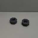 Outus 2 Pieces PVC Bulkhead Fitting for Rain Barrels, Aquariums, Water Tanks (1.5 Inch)