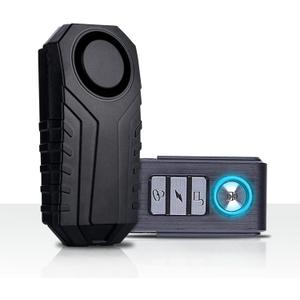 Upgraded Bike Alarm Waterproof with Remote, Electric Bicycle Door Burglar Alarm,eBike Anti Theft 113dB Loud, Adjustable Sensitivity, Scooter Accessories Vibration Sensors