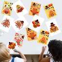 120pcs Thanksgiving Crafts for Kids, Make-A-Turkey Stickers Party Games/Favors/Supplies(Small Size)