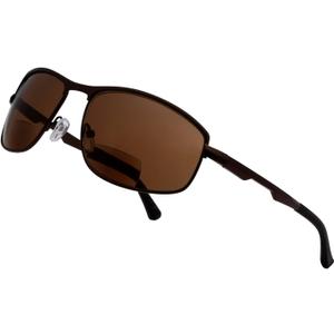 BFOCO Bifocal Sunglasses for Women Men Reading Sunglasses with Spring Hinge Readers (Brown,1.75)
