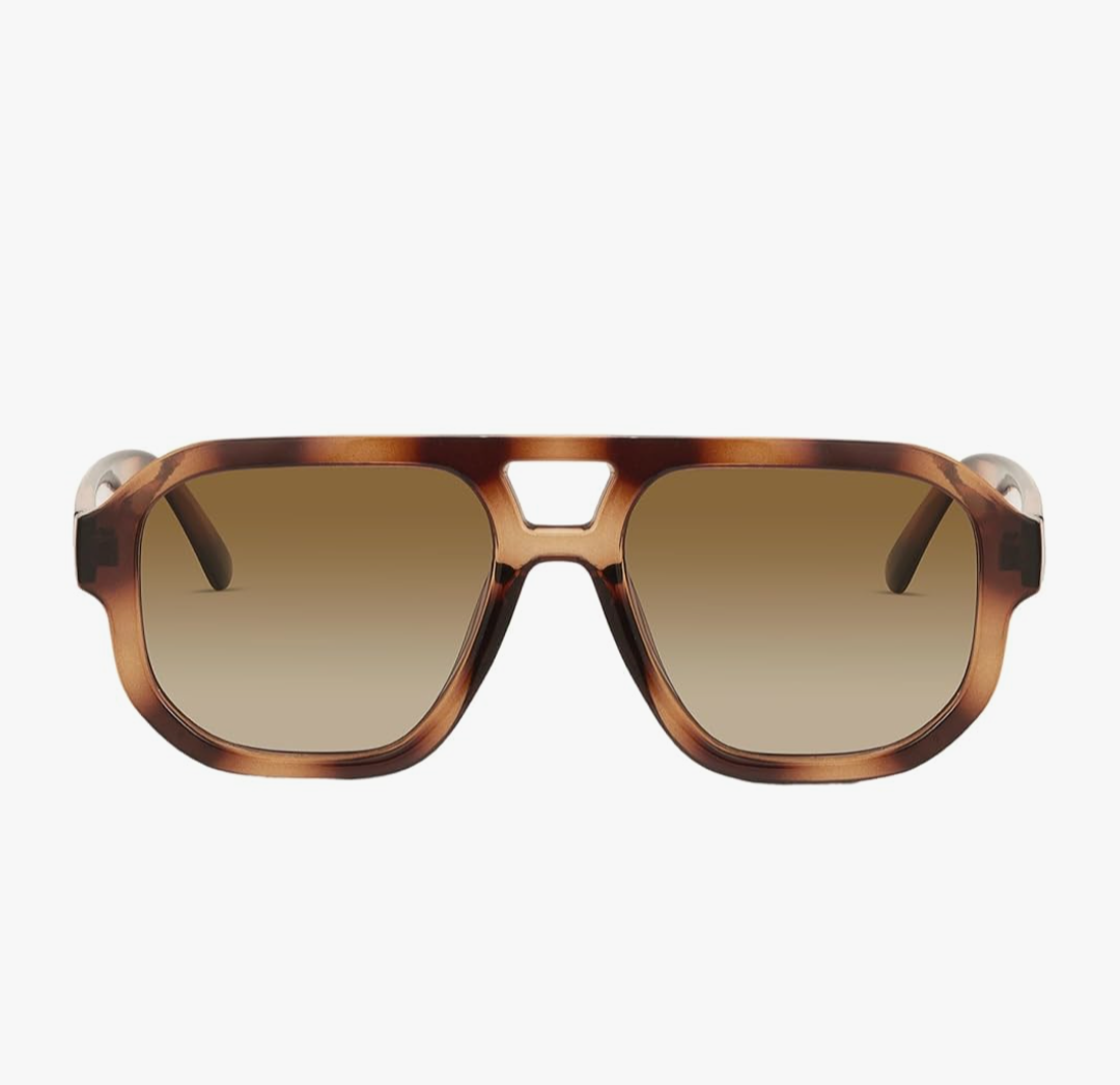 livho Trendy Polarized Square Aviator Sunglasses Women Men Square Eyewear Frame, Retro Sun Glasses for Women Men 2025 Shades