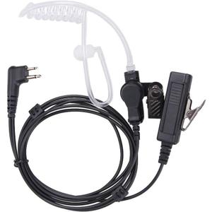 RDM2070D Earpiece for Motorola,Compatible CLS1110 CLS1410 CP185 CP200D RDU4100 2 Way Radio Headset with Mic PTT 2 Pin FBI Security Acoustic Tube Surveillance Walkie Talkie Headphone