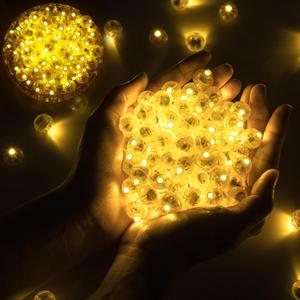 100pcs Mini Led Lights - Round, Long Standby Time, Multicolor Ball Light Paper Lanterns for Birthday Party, Christmas, Halloween Decoration Warm White