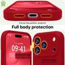 LOVE 3000 Designed for iPhone 17 Pro Case, Premium Silicone [Compatible with Magsafe][Soft Anti-Scratch Microfiber Lining] Shockproof Protective Phone Case for Men Women 6.3", Red