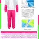 Ramede 80s Outfits for Women 90s Workout Halloween Costume Neon Wear Tracksuit Windbreaker Disco Party Accessories (Pink) Medium