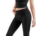 SUUKSESS Women 2 Piece Lounge Sets Going Out Y2K Foldover Pants Matching Pajamas (Black, XL)