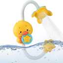 Baby Bath Shower HeadElectric Duck Bath Shower Toy, Baby Bath Toy with Soft Hose &Adjustable Sprinkler, Fun Water Play for Toddlers, Infant Shower Gift for Boys &Girls