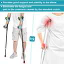 Forearm Crutches Pair, Folding Forearm Crutches Adults Lightweight Adjustable, with Rubber Handles, Comfortable Grip and Wear-Resistant