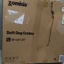 ZOMISIA 36 Inch Collapsible Dog Crate for Large Dogs - Portable Dog Travel Crate Soft Sided with Breathable Mesh Windows, Foldable Dog Kennel for Indoor and Outdoor, Grey