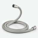 Brushed Nickel Shower Hose Extra Long 304 Stainless Steel Handheld Showerhead Hose, Anti Winding Interface, With Brass Insert And Nut - durable Rv Shower Hoses Replacement(Brushed Nickel, 59 Inches)