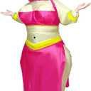 MXoSUM Funny Inflatable Costume for Women Funny Blow Up Belly Dancer Suit Princess Halloween Cosplay Costume for Adult (XL)