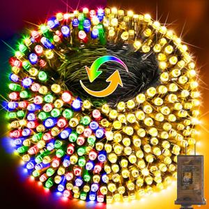 KNONEW 403FT 1000 LED Christmas Lights Color Changing Outdoor String Lights with 11 Modes & Timer Fairy Light Plug in Waterproof Fairy Lights for Xmas Yard Tree Wedding Party(Warm White to Multicolor)