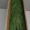 9ft Artificial Christmas Garland with Lights, Real Touch Norfolk Pine Garland - Pine Garlands, Prelit Green Christmas Garland for Mantle, Table, Fireplace, Indoor, Outdoor Christmas Decorations