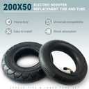 AR-PRO 200X50 Tire & Inner Tube Set - Electric Scooter Tire Tube Compatible with Razor E100, E150, E200, Power Core E100, Dune Buggy, ePunk, Crazy Cart, PowerRider 360, eSpark (8x2"/200x50 (TR87))