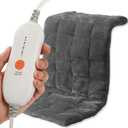 ESTINGO Weighted Heating Pad, Electric Heating Pad for Back Neck Shoulder Pain Relif, Heat Pad for Period Cramps with 2H Auto Shut Off and 4 Heating Levels, 12"x24" Dark Grey