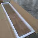 7 ft. Tall Clear Plastic Partition White 3 Panel