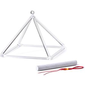 8 Inch Quartz Crystal Singing Pyramid Healing Musical Instrument + Carry Case Bag Powerful Energy