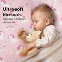 Baby Mini Crib Sheets Girl, Portable 38x26 Pack and Play Sheets Fitted for Playard and Pack N Play Mattress, 3-Pack Soft Microfiber Pink Purple Rainbow
