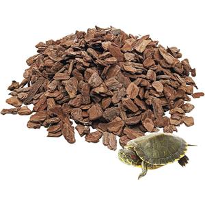 ReptiCasa Reptile Pine Bark Substrate Tortoise Bedding for Habitat Natural Flat Cork Wood Bulk Terrarium Reusable Bark Pieces for Lizard, Crested Gecko, Spider, Chameleon, Ball Python, Tree Frog