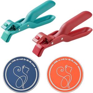 6-Piece Kitchen Anti-Scald Set with 4 Silicone Hot-Plate Grips and 2 Silicone Heat-Proof Mats, Non-Slip Grip for Hot Bowls and Plates, Heat-Resistant and Hand-Safe