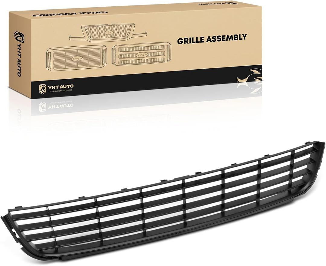YHTAUTO Front Grille Assembly for Volkswagen Golf 2010-2014
Bumper Grill w/Badge Slot, Heat Resistant, Black