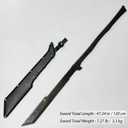 Handmade Cast High-Carbon Steel Blade Sword, Sharp Blade, Full Tang, With Leather Protective Cover Metal Sword All Made of Metal for Collection