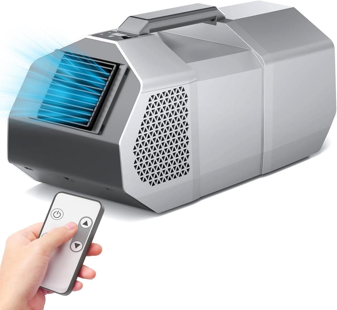Portable Air Conditioner for Tents, 61-88F Camping Air Conditioner 3 Wind Modes Support Remote & Touch Control, Quiet Operation, 240W Low Power Consumption for RV, Car, Outdoor Use - AC