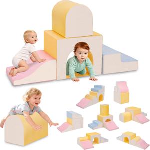 Large Climbing Toys for 1 Year Old, Foam Baby Climbing Blocks for Toddlers, 4-Piece