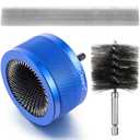 Copper Pipe Cleaner for Drill Set Includes External Stainless Steel Wire Bore Brushes, Internal Tube Cleaning Brushes, Replacement Plumbing Tools(2",Blue)
