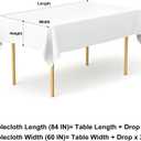 misaya Rectangle Waterproof Vinyl Table Cloth, Buffalo Flannel Backed Tablecloth, Wipeable Plastic Table Cover for Dinner, Kitchen, Outdoor (60" x 84", Baby Blue and White)