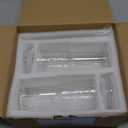 GOSCHE Glass Cups with Lids and Straws, 20oz Glass Cups Drinking Jar, Clear Iced Coffee Cups, Vintage Ripple Glass Tumbler for Water Coffee Tea, Clear, 2Pcs