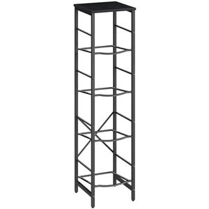 HOOBRO Water Jug Rack, Water Bottle Holder, 5 Gallon Water Jug Rack, 4-Tier Water Cooler Storage Rack, Water Dispenser Stand, for Kitchen, Living Room, Office, Black BB02ST01