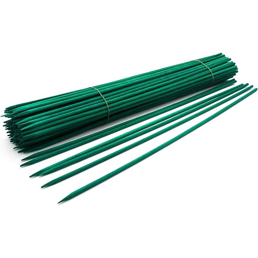 Wood Plant Stake 12" Floral Picks Sign Posting Garden Sticks 100 PCS Plant Stakes for Wedding Arrangements Tomato Stakes and Supports Potted Orchids Plant Support Stakes for Gardening