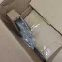 Globe Electric 61000173 63" Floor Lamp, Matte Brass, Wood Toned Accent, Long White Fabric Shade, in-Line On/Off Foot Switch, 6.7-Foot Clear Cord, 1-Light, 60W E26/Medium Base Bulb