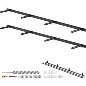 Contractor Floating Shelf Brackets with Reusable Metal Jigs  200lbs Aluminum Blind Support Hardware  Fits 1.75"4" Wood  Heavy Duty Mounting Bracket Kit (53X8X1.2-Metal Jig)