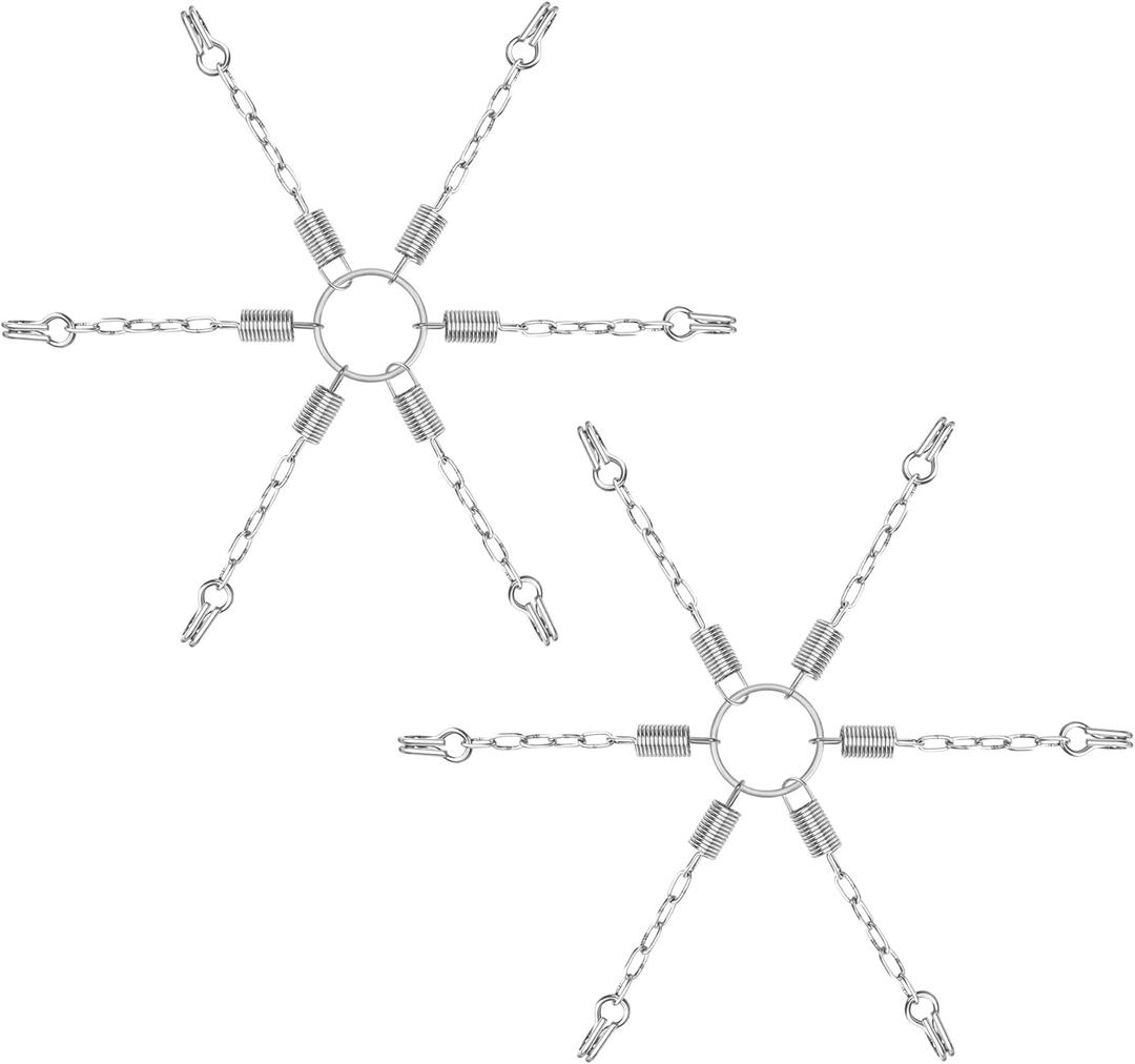 1 Pair Tire Chain Tensioners, Trunk Spring Tighteners, Garden Tractor Tire Chain Tighteners (2pcs)