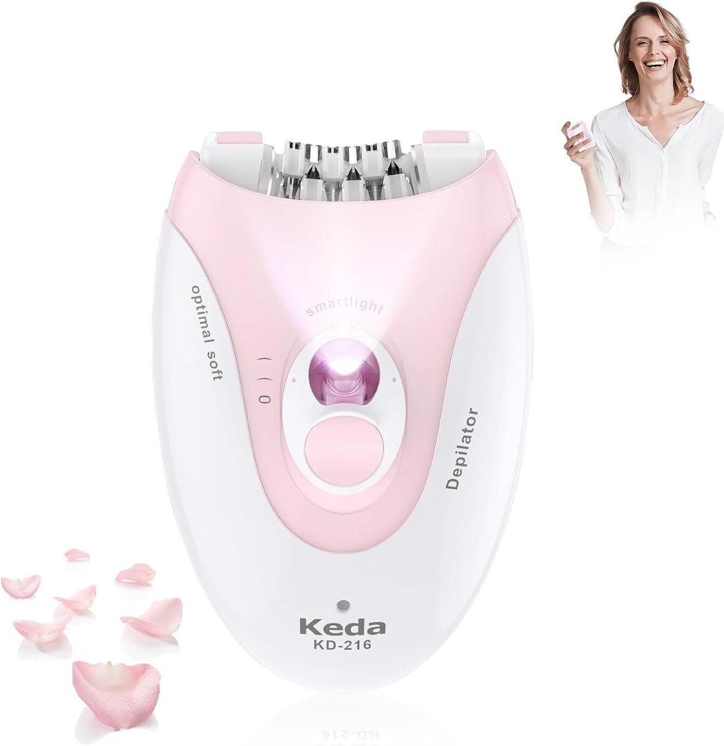 Epilator for Women, Epilators Hair Removal for Face, Epilators with LED Light, Two Speed Hair Removal Device, Epilator for Women, Pluxy Facial Hair Removal for Bikini Arm Legs Armpits