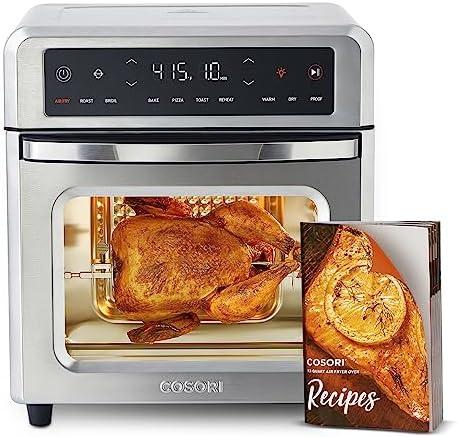 COSORI 11-in-1 Air Fryer Oven , 13Qt Small Footprint Airfryer combo with Rotisserie, Toast, Bake, Roast, Reheat Functions and more, Recipe Book & 6 Accessories Included, Perfect for Small Contertop
