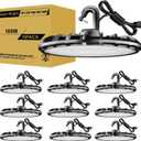 UFO LED High Bay Light 100W 10Pack, High Bay LED Shop lights 5000K 11,000Lm with US Plug, Hanging Hook, Safe Rope, Waterproof Commercial Bay Lighting for Warehouse Factory Barn Shop - UL Listed