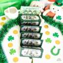 2 x St. Patricks Day Money Envelopes For Cash - 10 Slots Cash Gift Card Holders Surprise Envelope, Fun Creative Money Gift Idea for Women, Men, Kids, Teens, Parents, Friends (Green, 1Pcs)