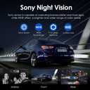 3 Channel Dash Cam with WiFi Function, 4K Front and 1080P Cabin and Rear Dash Camera with Starvis Night Vision, Loop Recording with SD Card Included, 24 Hours Parking Mode and APP Control